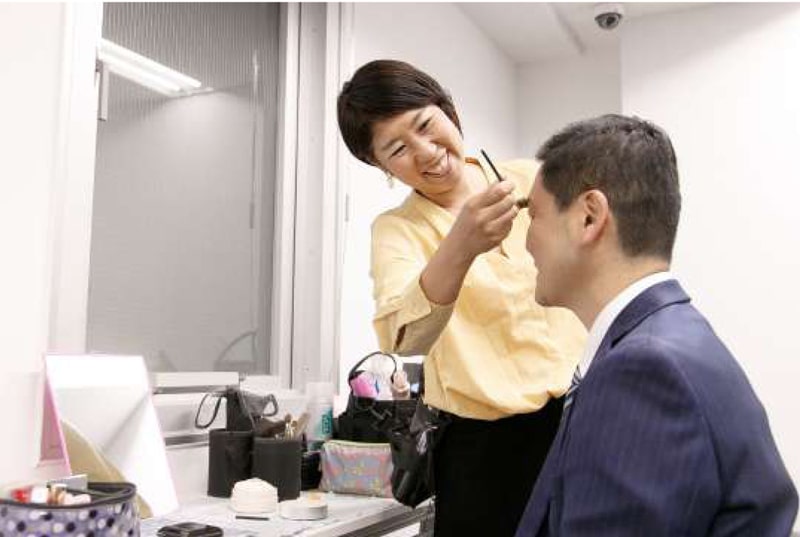 ヘアメイク風景