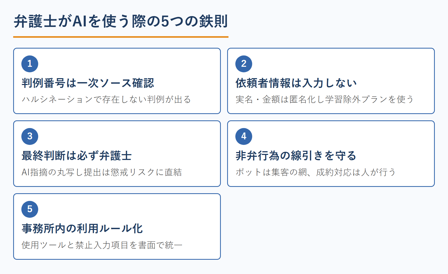 弁護士がAIを使う際の5つの鉄則