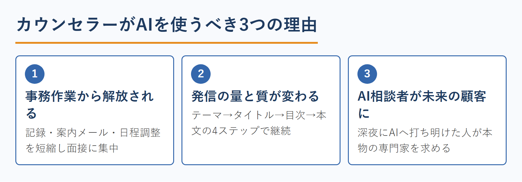 カウンセラーがAIを使うべき3つの理由