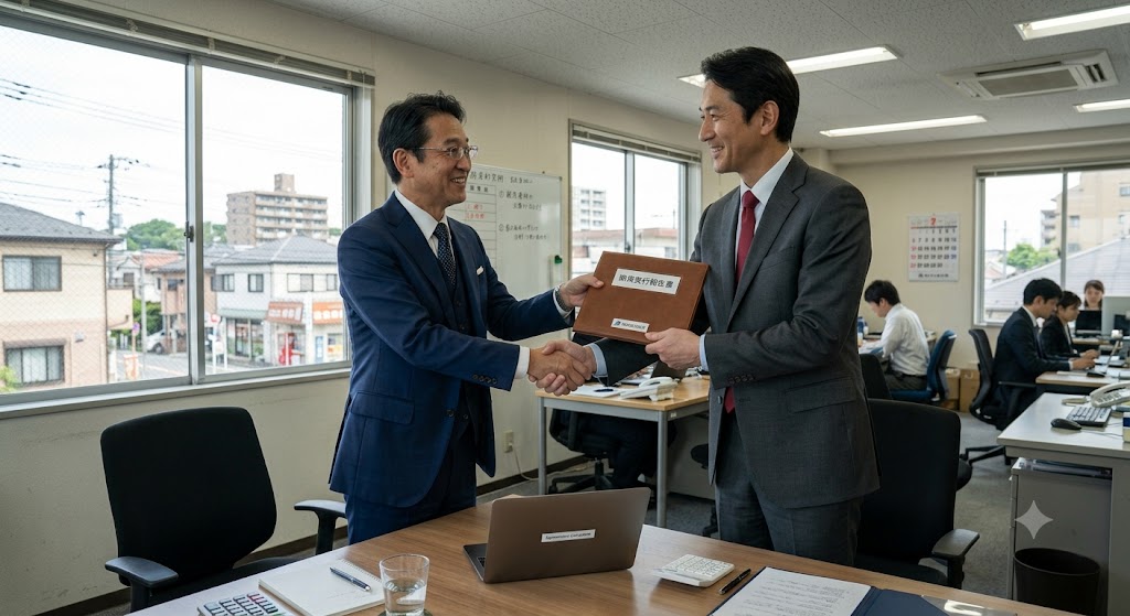 開業後の経営について相談を受けている場面
