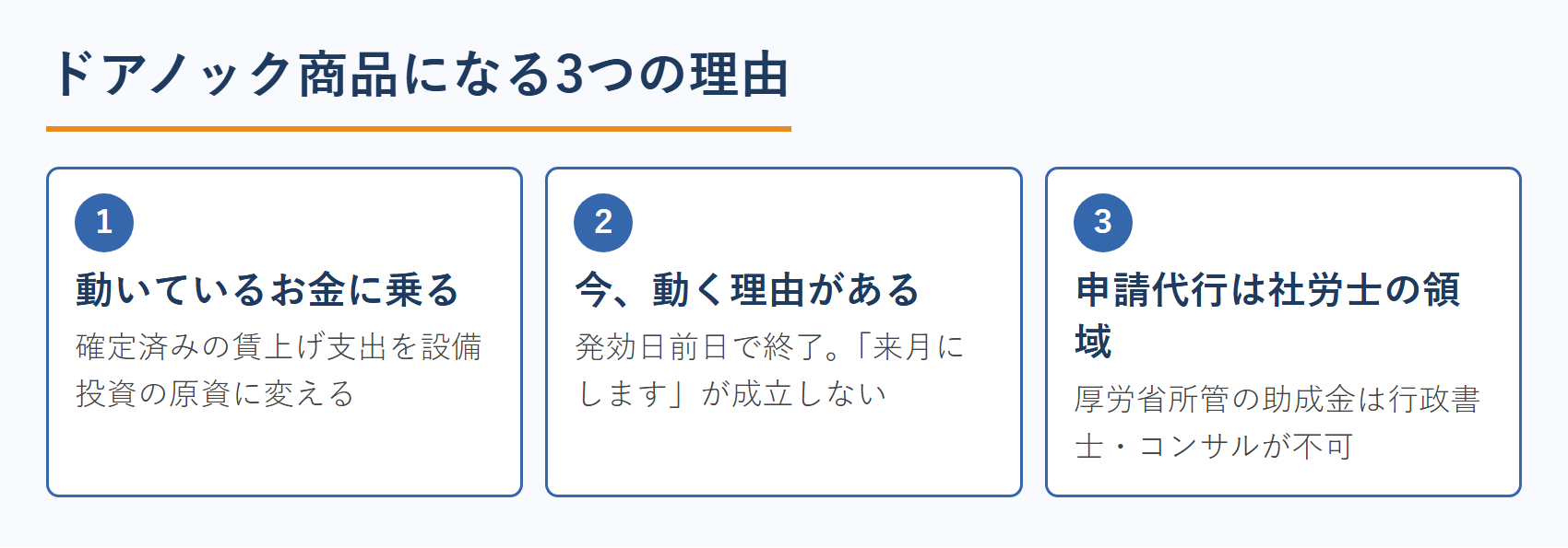 ドアノック商品になる3つの理由
