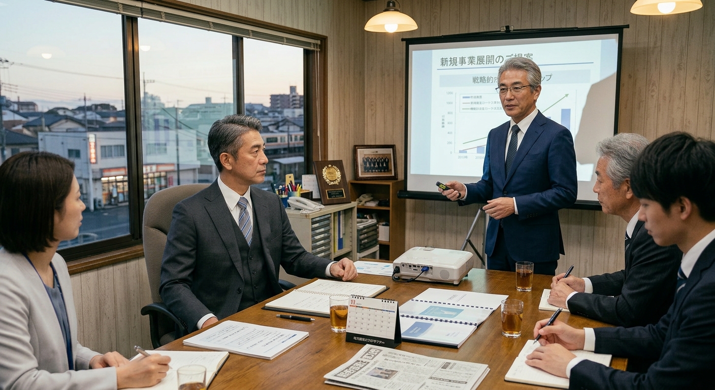 経営者への提案の様子