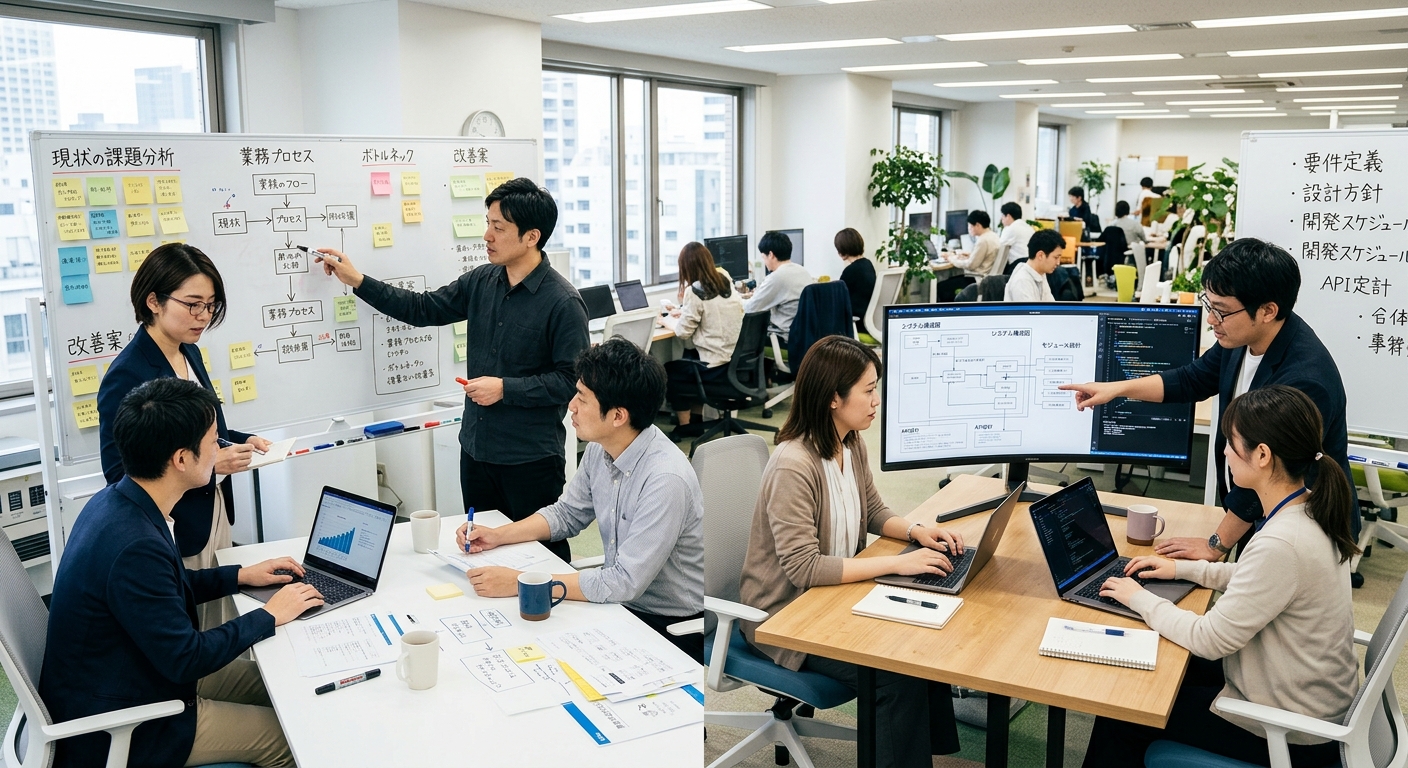 業務診断とプログラム設計の様子