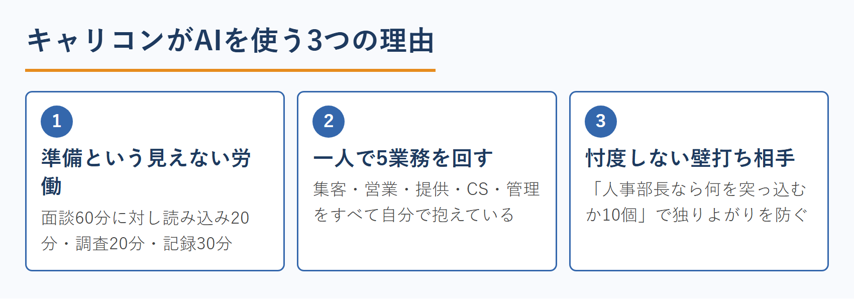 キャリコンがAIを使う3つの理由