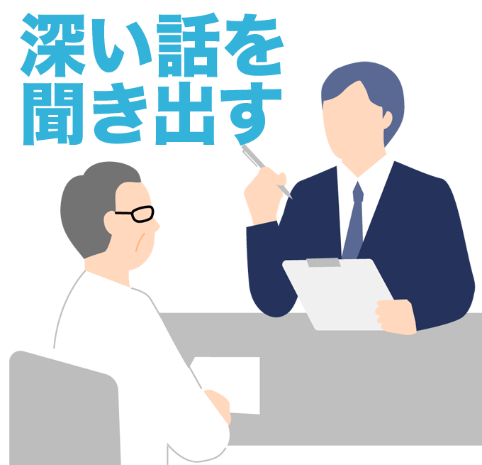 深い話を聞き出そう