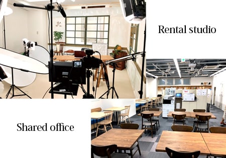 シェアオフィス、スタジオを運営